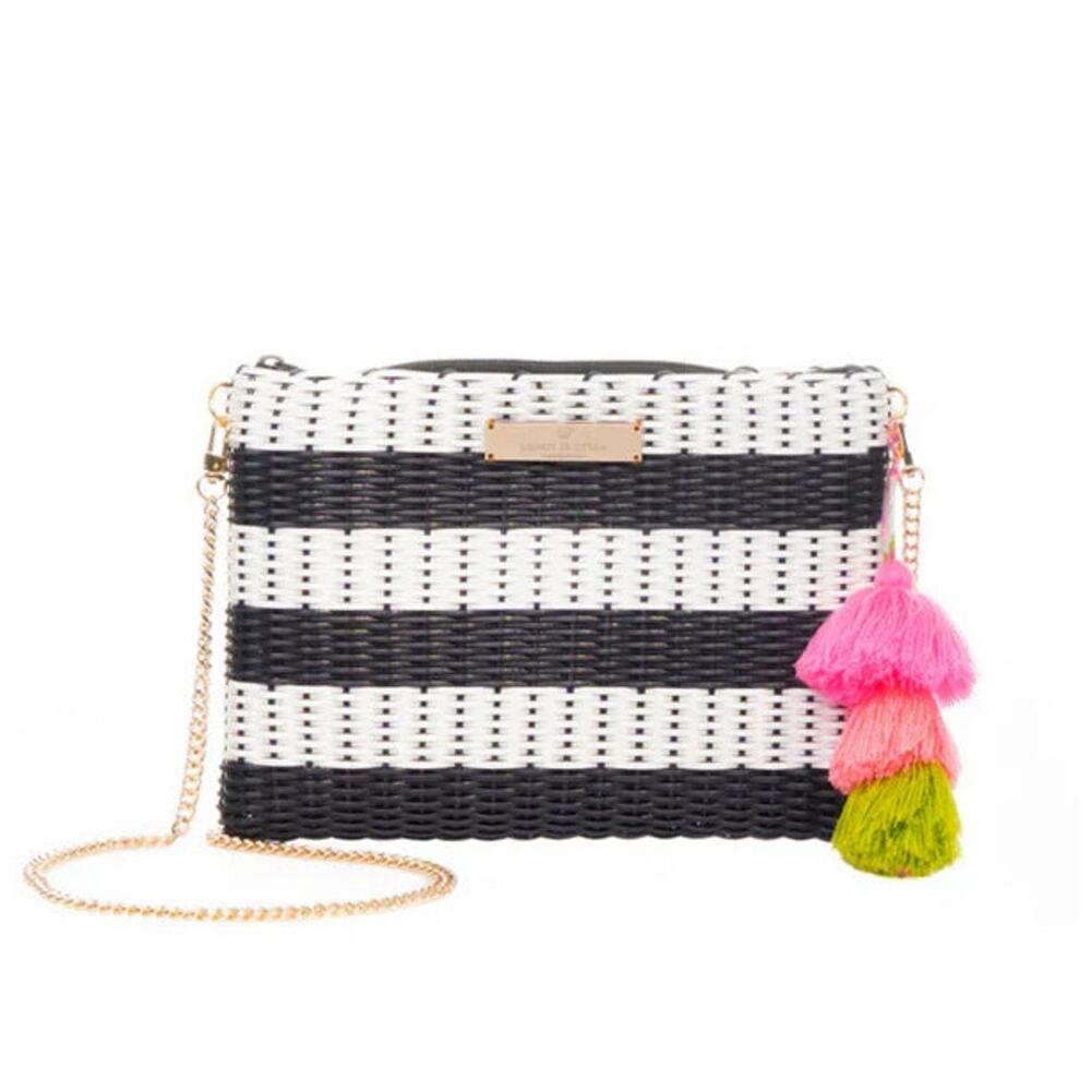 Squeeze de Citron small Navy Nautical Lemon Drop Clutch